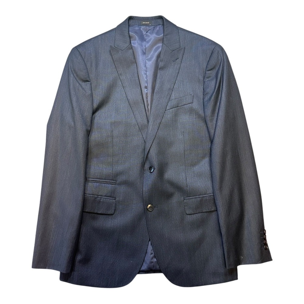 J.Ferrar Slim Navy Suit Jacket Blazer Men's 40R Single Breasted